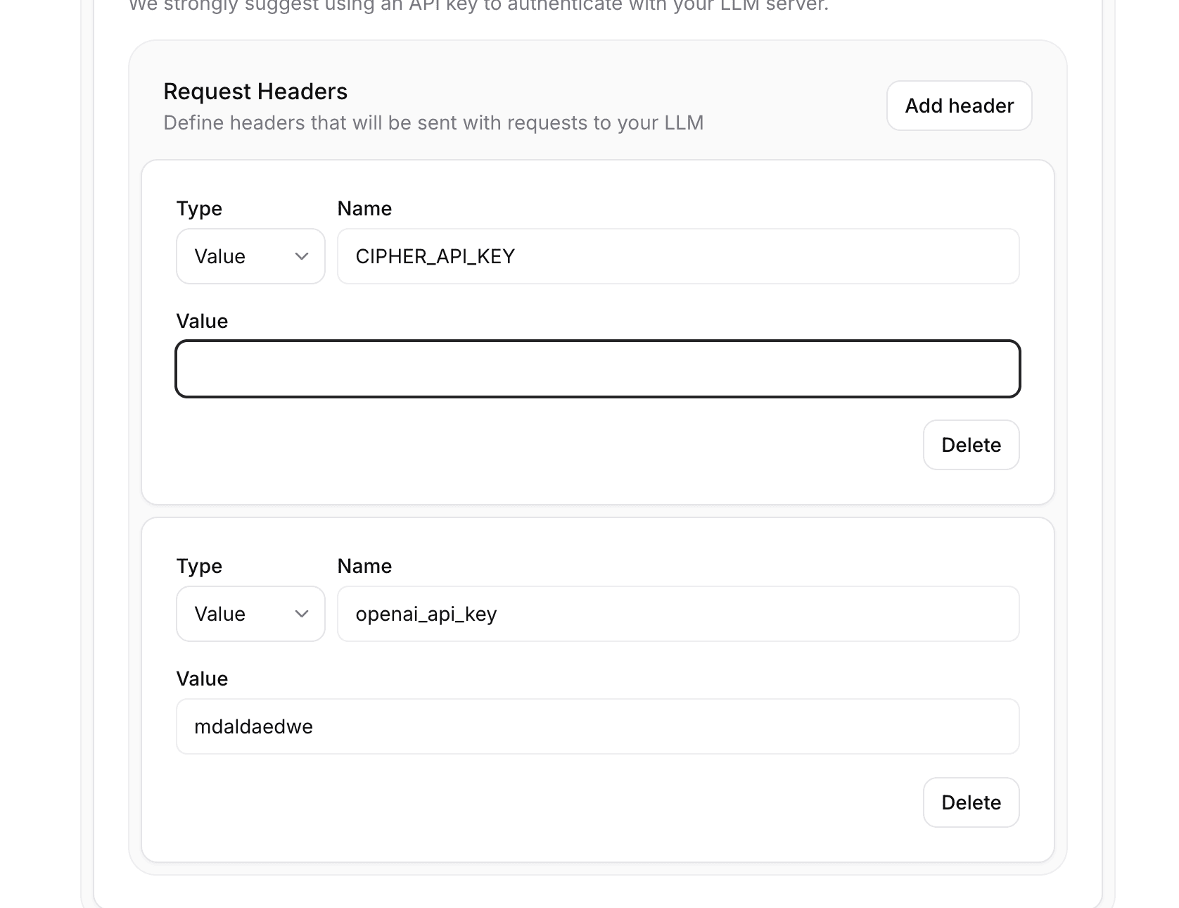 ElevenLabs headers configuration